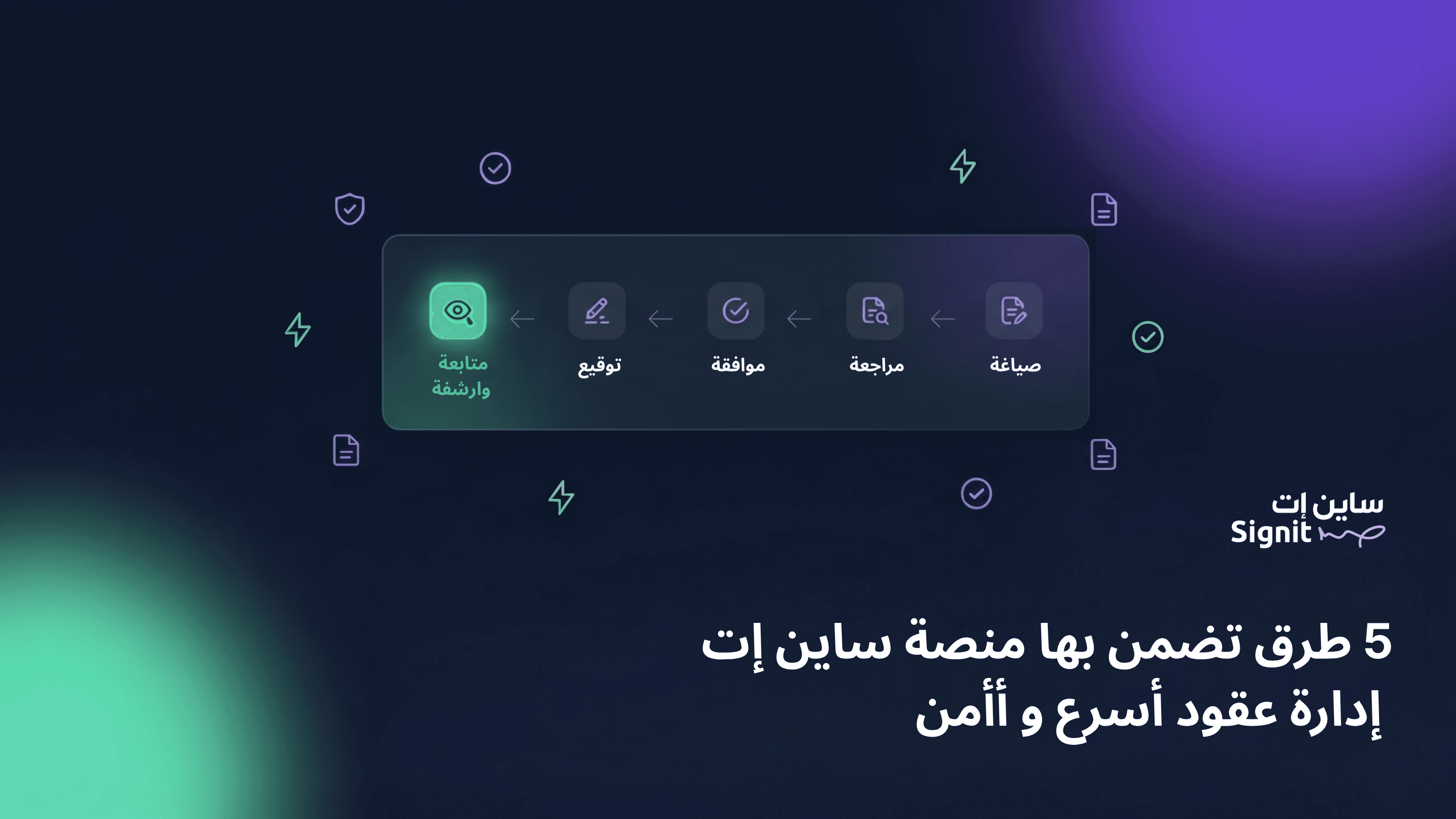 5 طرق تضمن بها منصة ساين إت CLM دورة حياة عقد أسرع وأكثر أماناً.